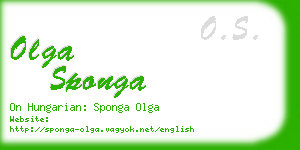 olga sponga business card